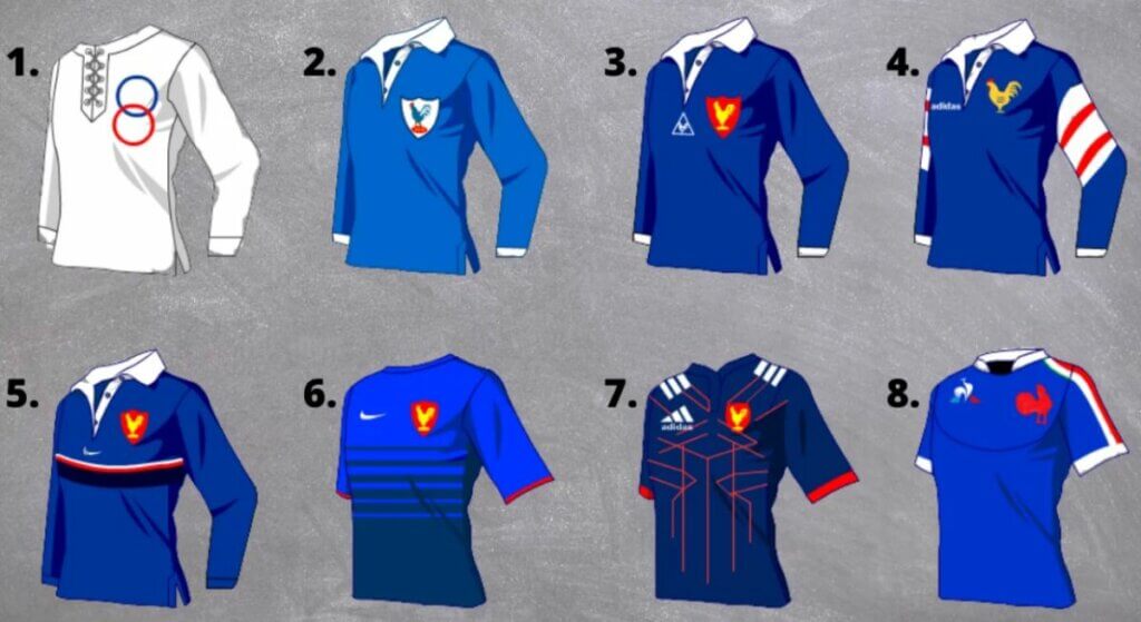 évolution du maillot du XV de France